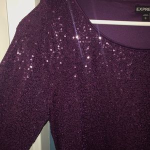 Purple Sequin Party Dress